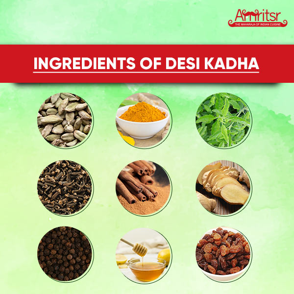 Required Ingredients for making desi kadha